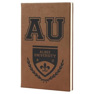 5¼" x 8¼" Dark Brown Leatherette Journal with Lined Pages
