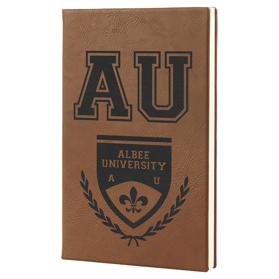 5¼" x 8¼" Dark Brown Leatherette Journal with Lined Pages