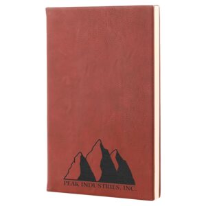 5¼" x 8¼" Rose Leatherette Journal with Lined Pages
