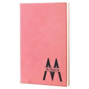 5¼" x 8¼" Pink Leatherette Journal with Lined Pages