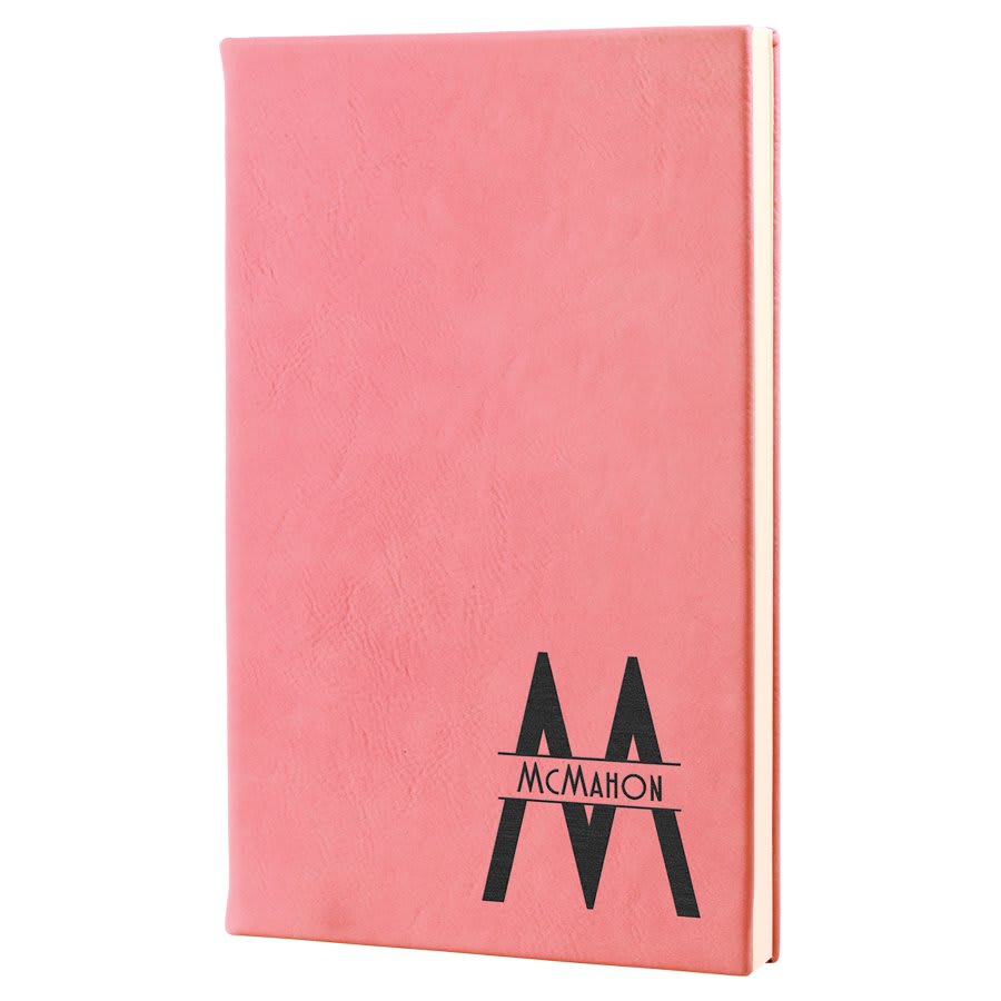 5¼" x 8¼" Pink Leatherette Journal with Lined Pages