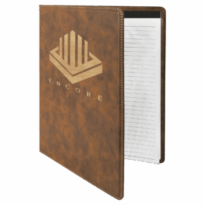 9½" x 12" Rustic/Gold Leatherette Portfolio