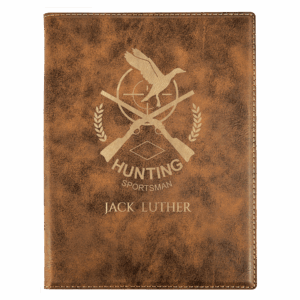 7" x 9" Rustic/Gold Leatherette Portfolio