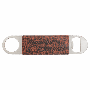 1½" x 7" Football Leatherette Bottle Opener