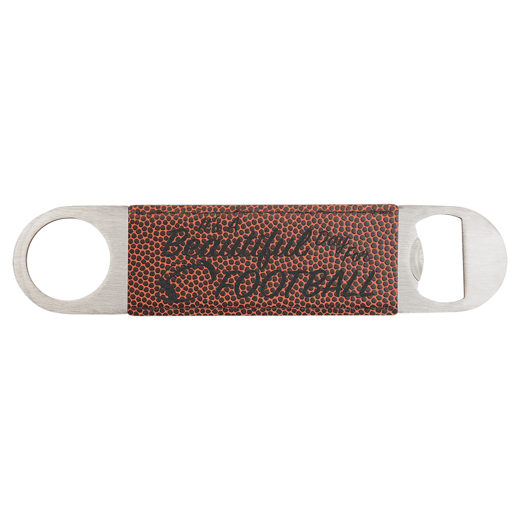 1½" x 7" Football Leatherette Bottle Opener