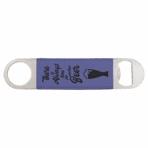 1½" x 7" Purple/Black Leatherette Bottle Opener