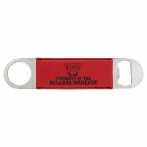 1½" x 7" Red/Black Leatherette Bottle Opener