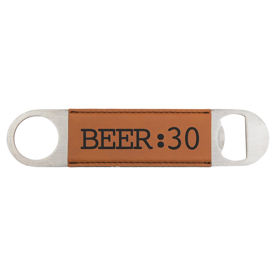 1½" x 7" Rawhide Leatherette Bottle Opener