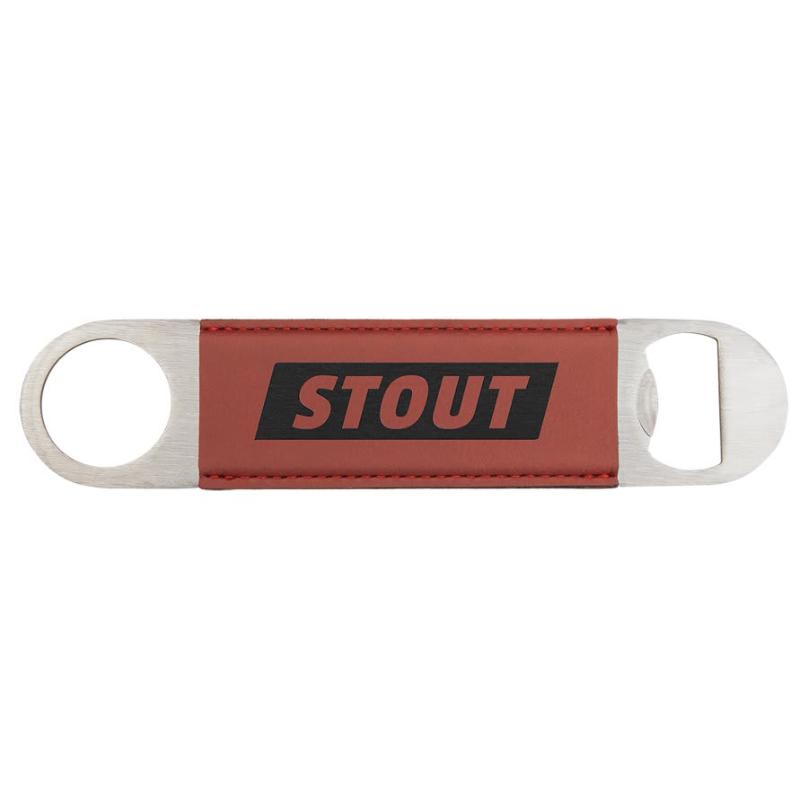 1½" x 7" Rose Leatherette Bottle Opener