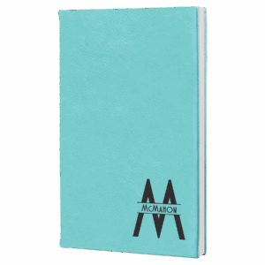 5¼" x 8¼" Teal Leatherette Journal with Lined Pages
