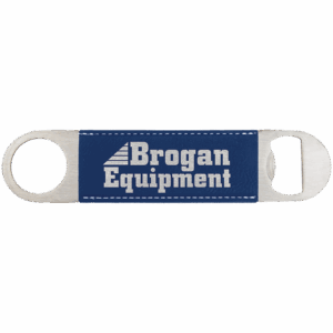 1½" x 7" Blue/Silver Leatherette Bottle Opener