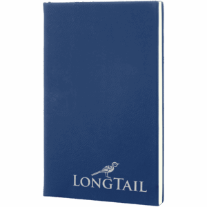 5¼" x 8¼" Blue/Silver Leatherette Journal with Lined Pages
