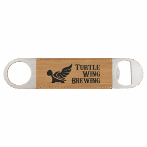 1½" x 7" Bamboo Leatherette Bottle Opener