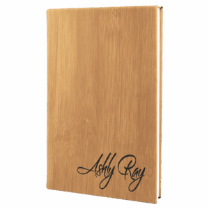 5¼" x 8¼" Bamboo Leatherette Journal with Lined Pages