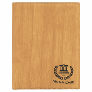 7" x 9" Bamboo Leatherette Portfolio