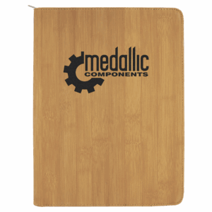 9½" x 12" Bamboo Leatherette Zippered Portfolio