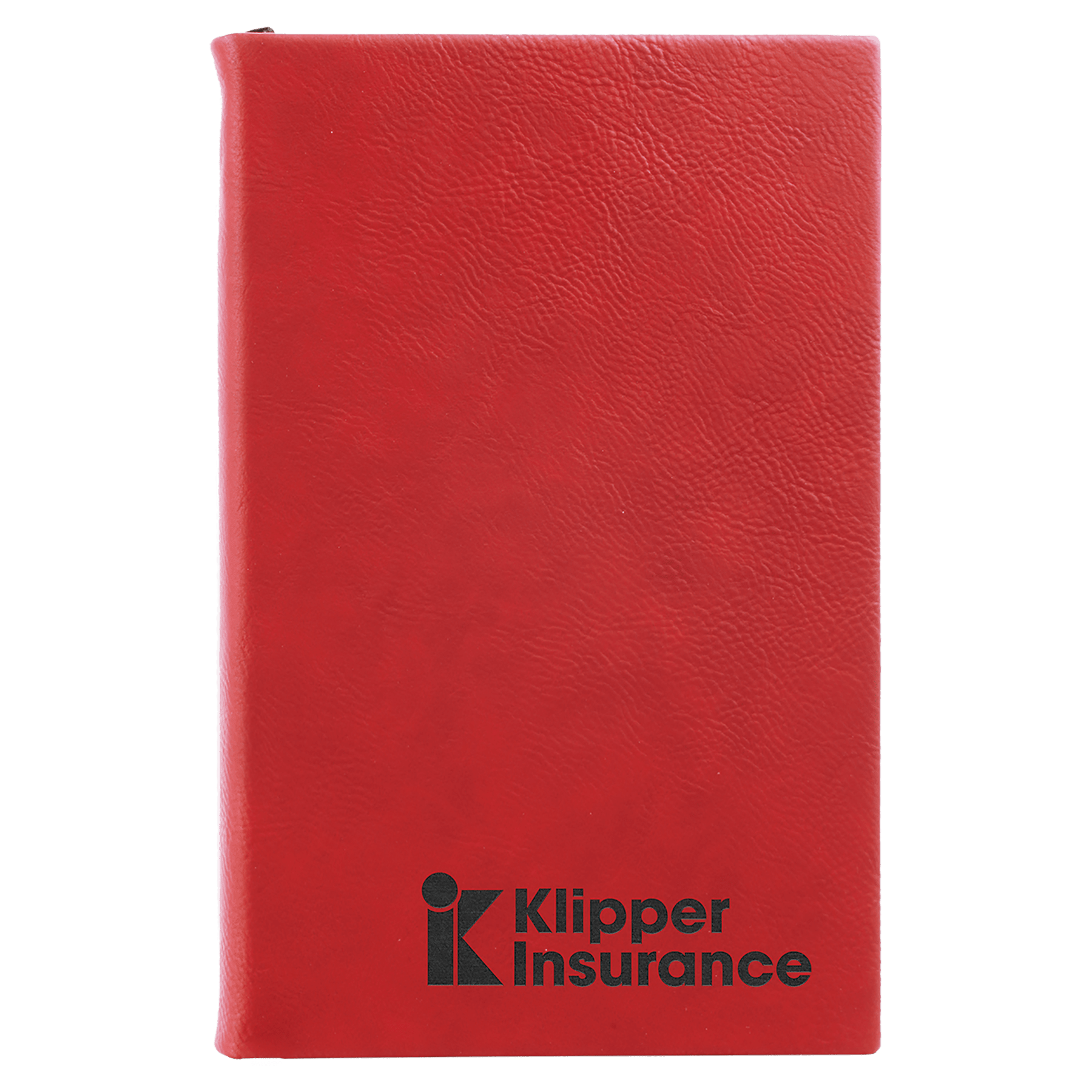 5¼" x 8¼" Red/Black Leatherette Journal with Lined Pages
