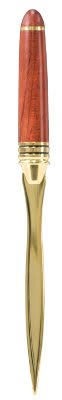 Rosewood Letter Opener with Gold Trim