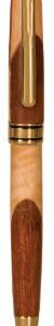 Wide Maple/Rosewood Combination Engravable Pen