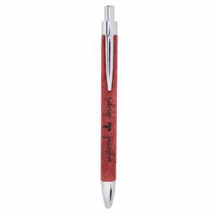 Rose Engravable Leatherette Ballpoint Pen
