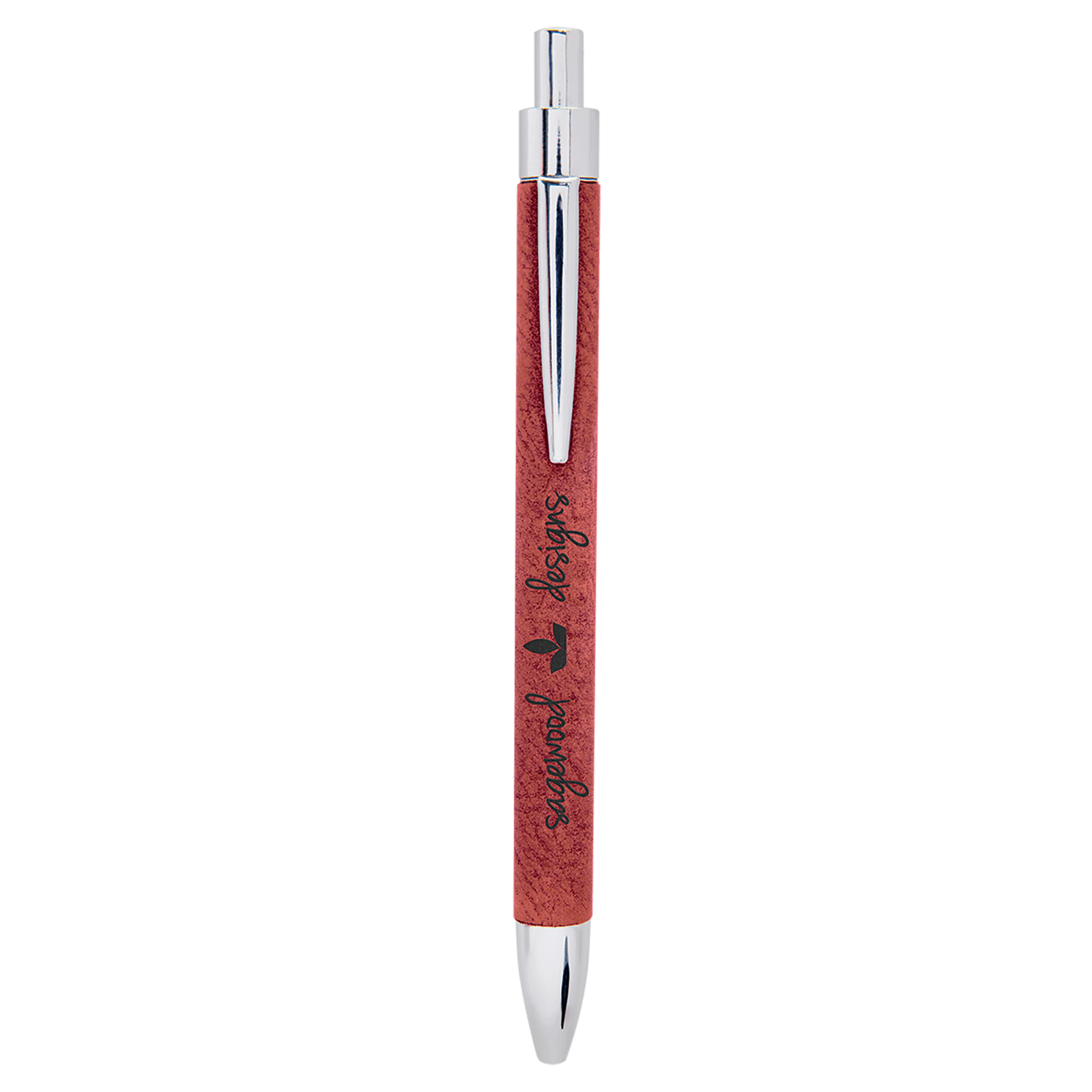 Rose Engravable Leatherette Ballpoint Pen