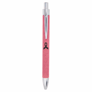Pink Engravable Leatherette Ballpoint Pen