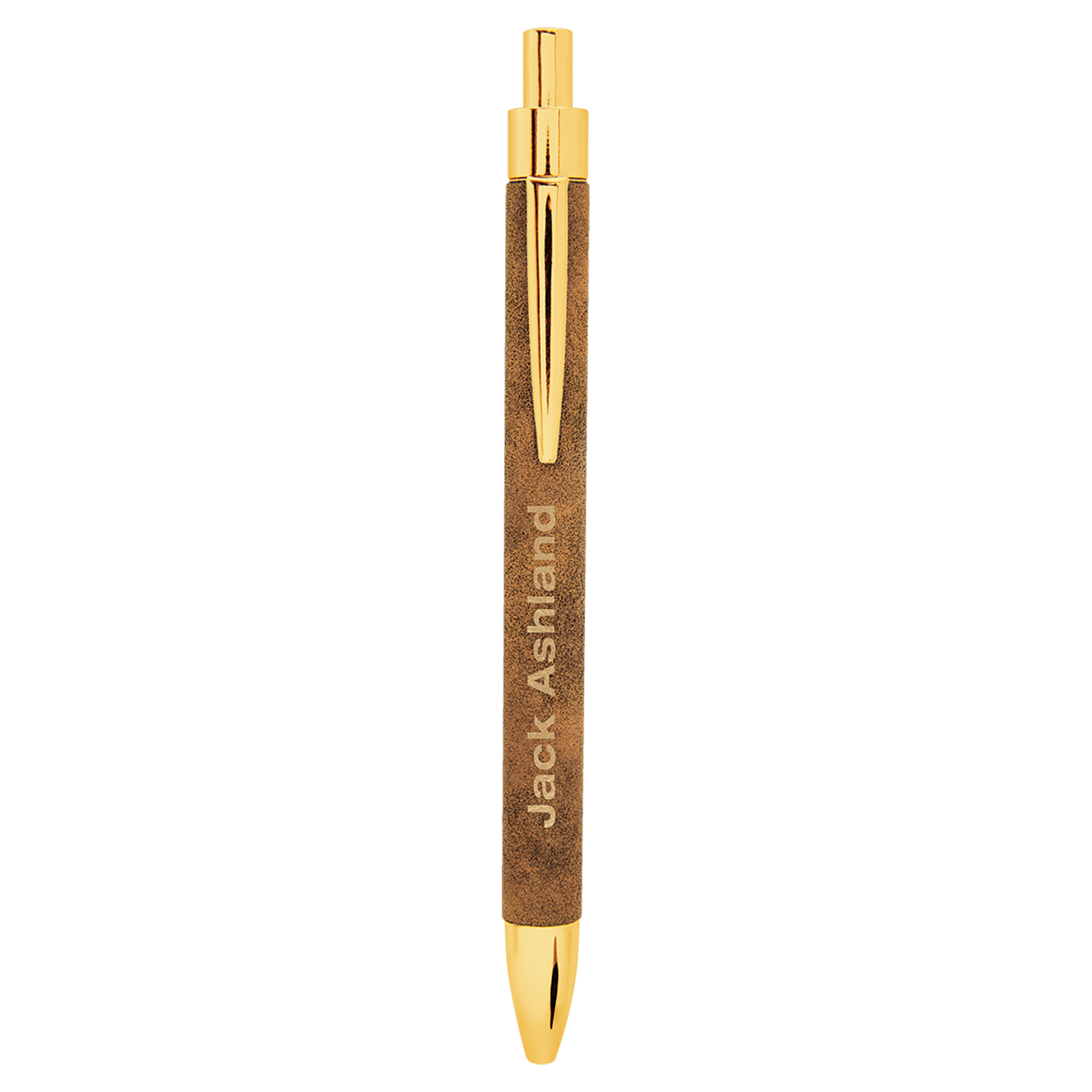 Rustic/Gold Engravable Leatherette Ballpoint Pen