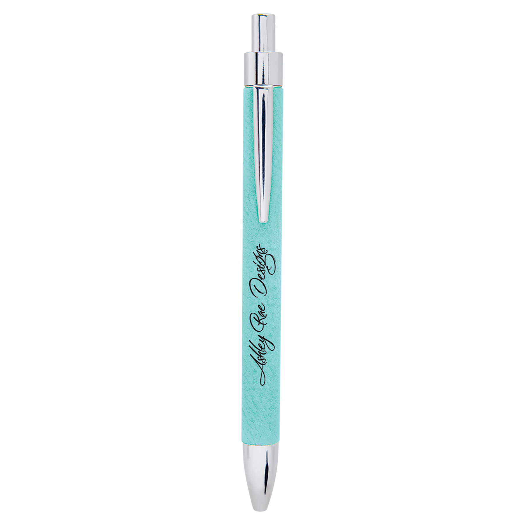 Teal Engravable Leatherette Ballpoint Pen