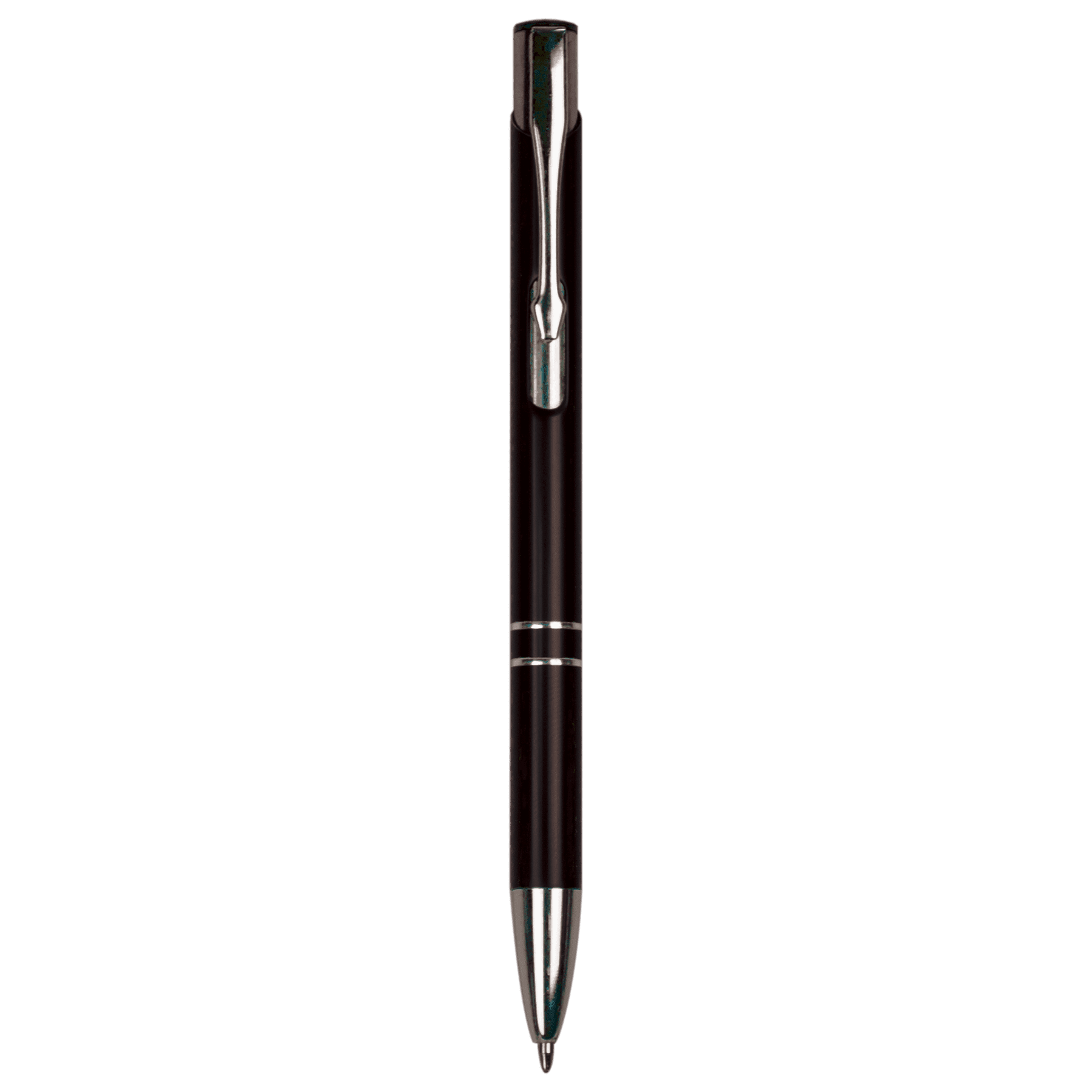 Black/Silver Trim Engravable Ballpoint Pen