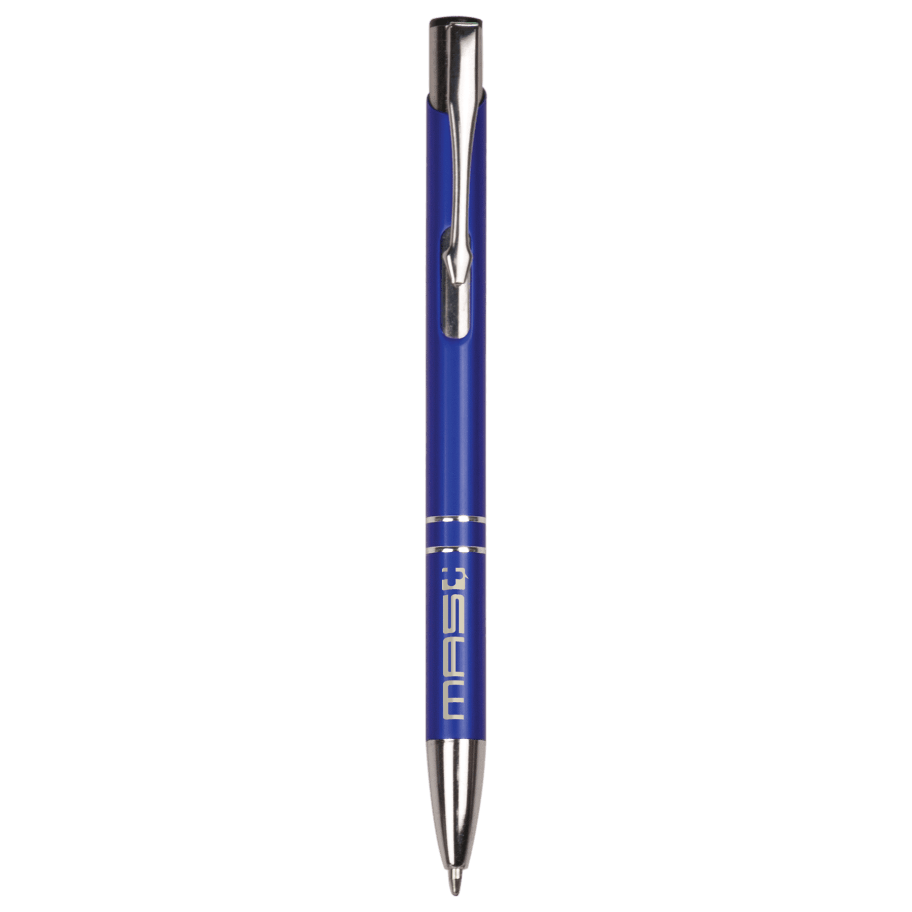Blue/Silver Trim Engravable Ballpoint Pen