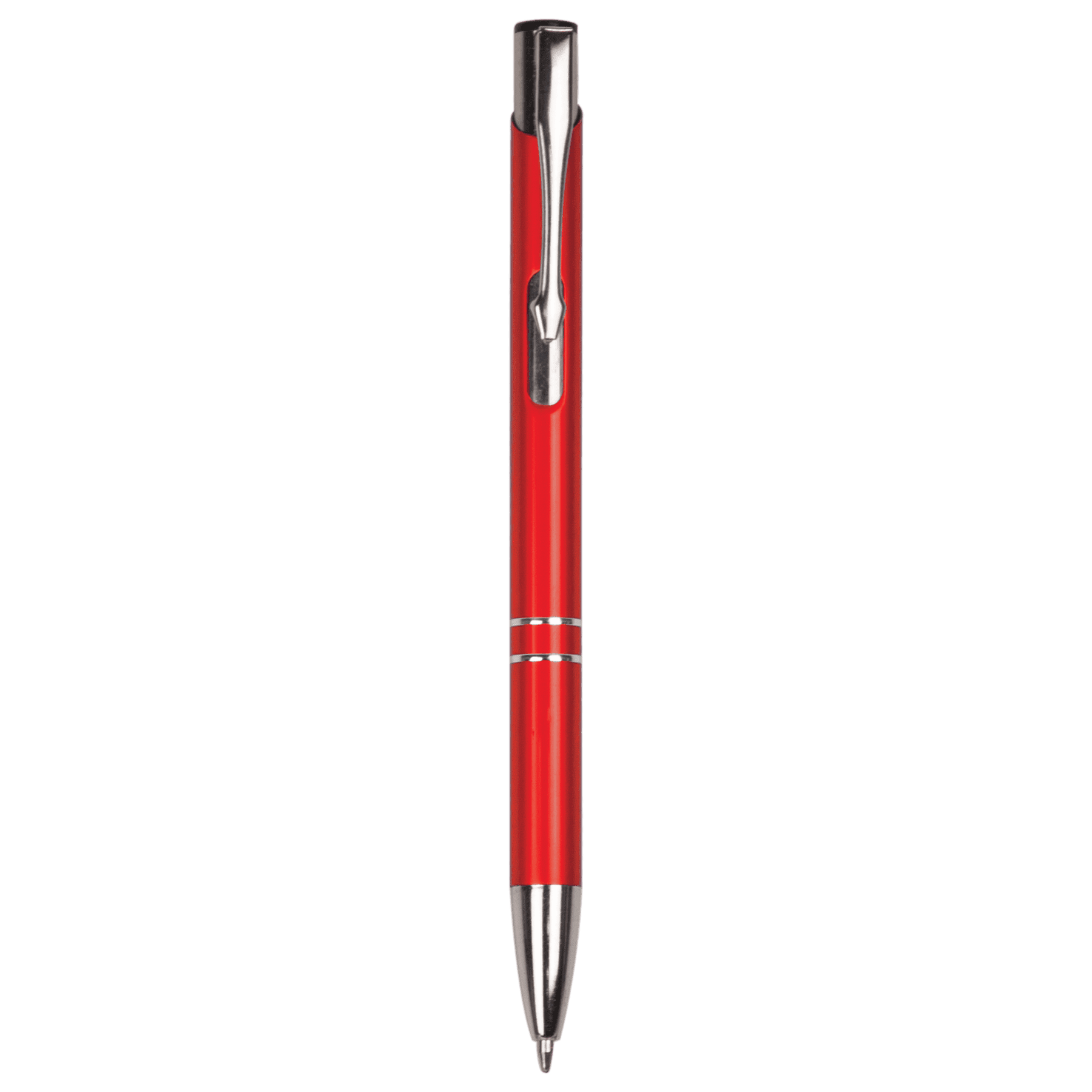 Red/Silver Trim Engravable Ballpoint Pen