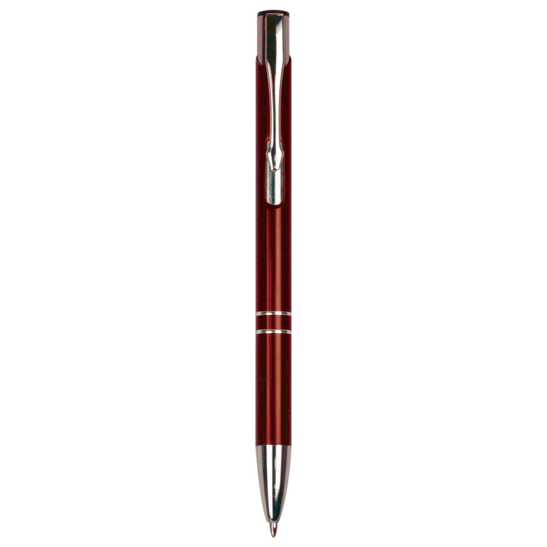 Burgundy/Silver Trim Engravable Ballpoint Pen