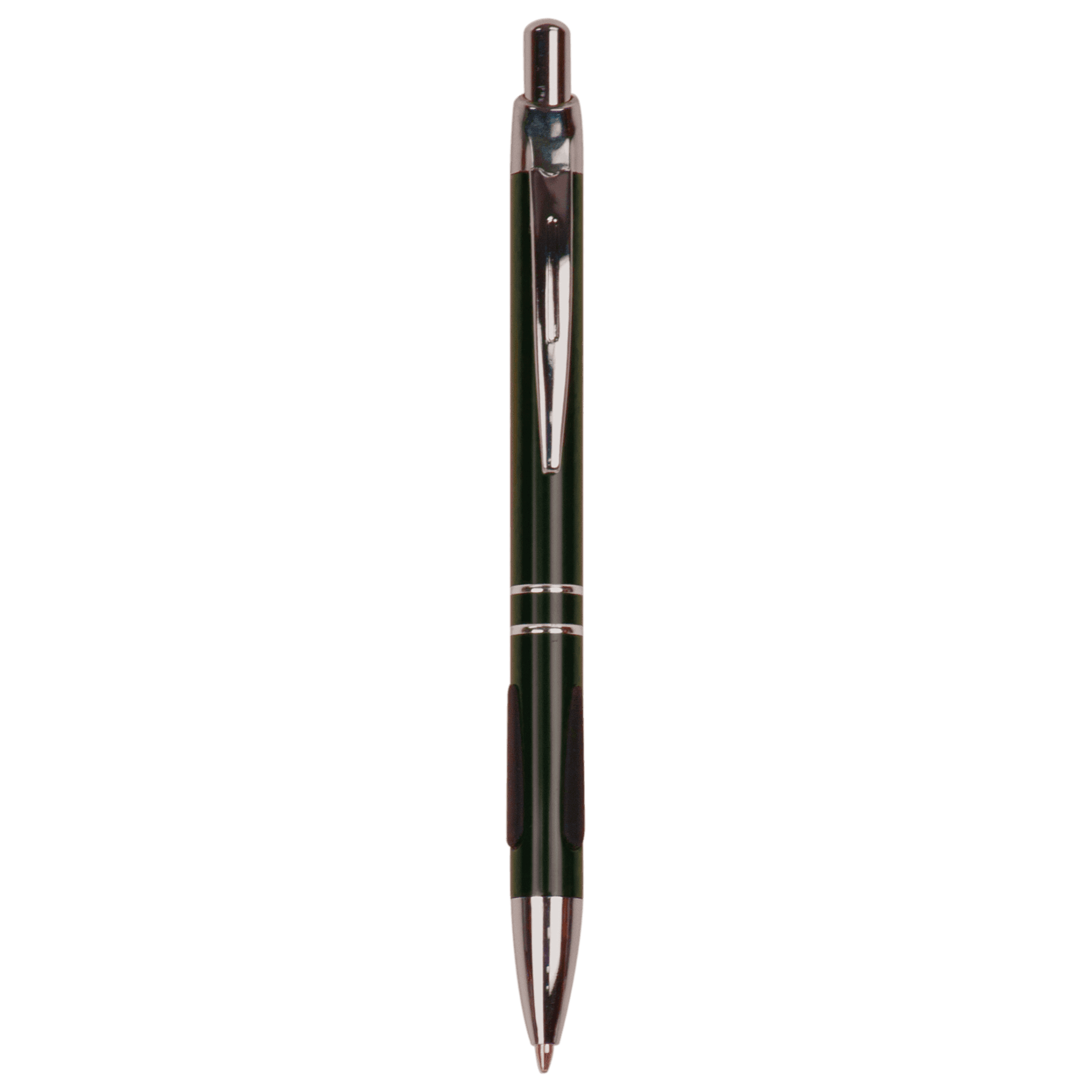 Black/Silver Trim Ballpoint Pen with Grip