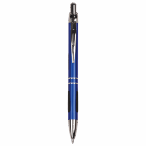 Blue/Silver Trim Ballpoint Pen with Grip