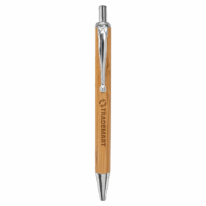 Bamboo Pen with Silver Trim