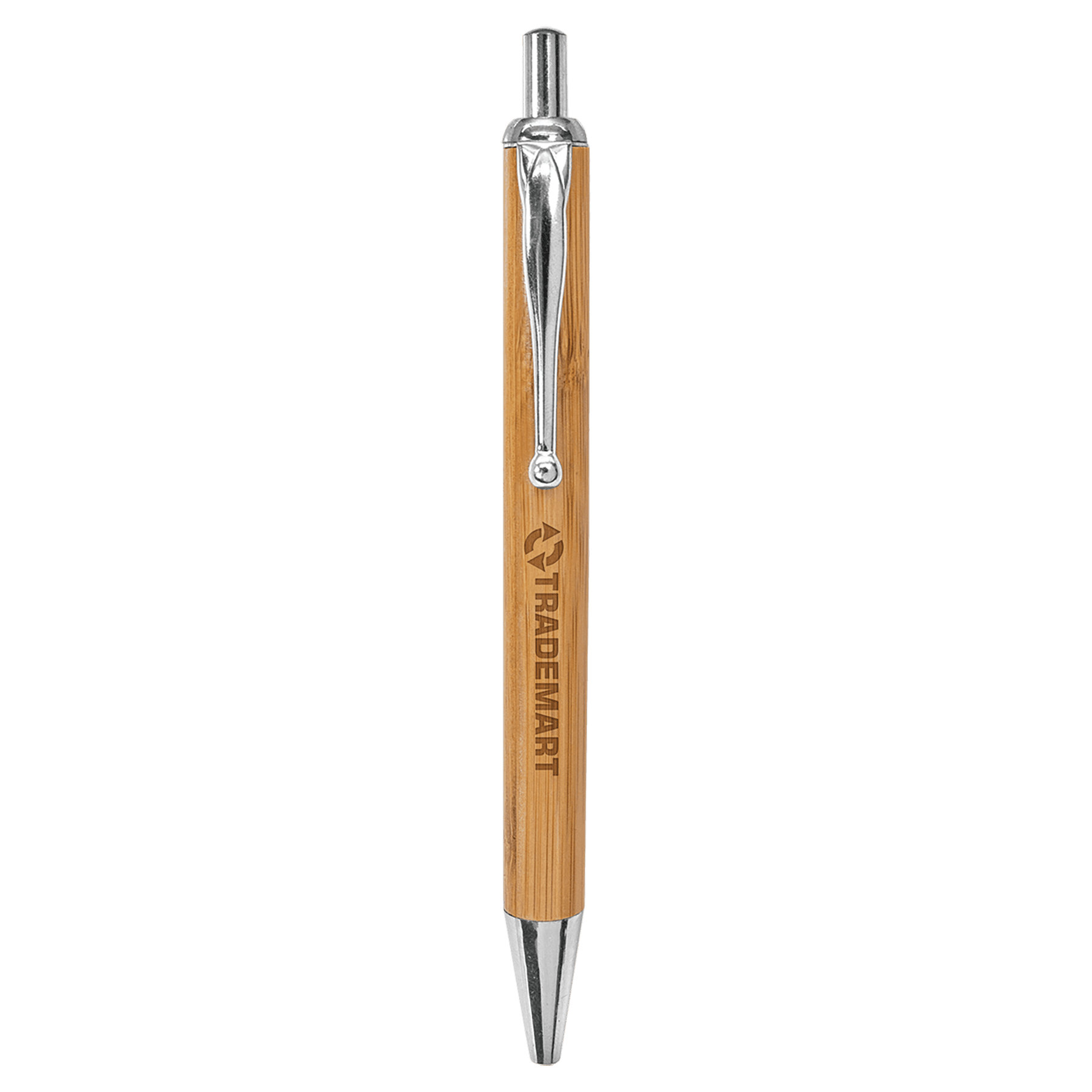 Bamboo Pen with Silver Trim