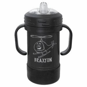 10 oz. Black Powder-Coated Kids' Sippy Cup
