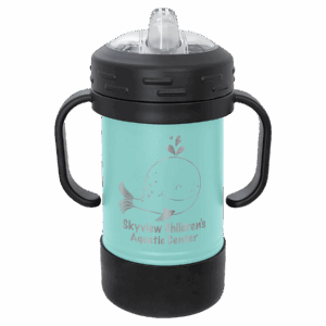 10 oz. Teal Powder-Coated Kids' Sippy Cup