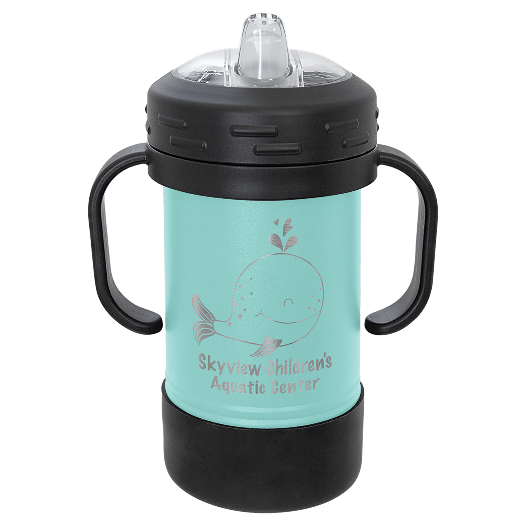 10 oz. Teal Powder-Coated Kids' Sippy Cup