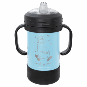 10 oz. Light Blue Powder-Coated Kids' Sippy Cup