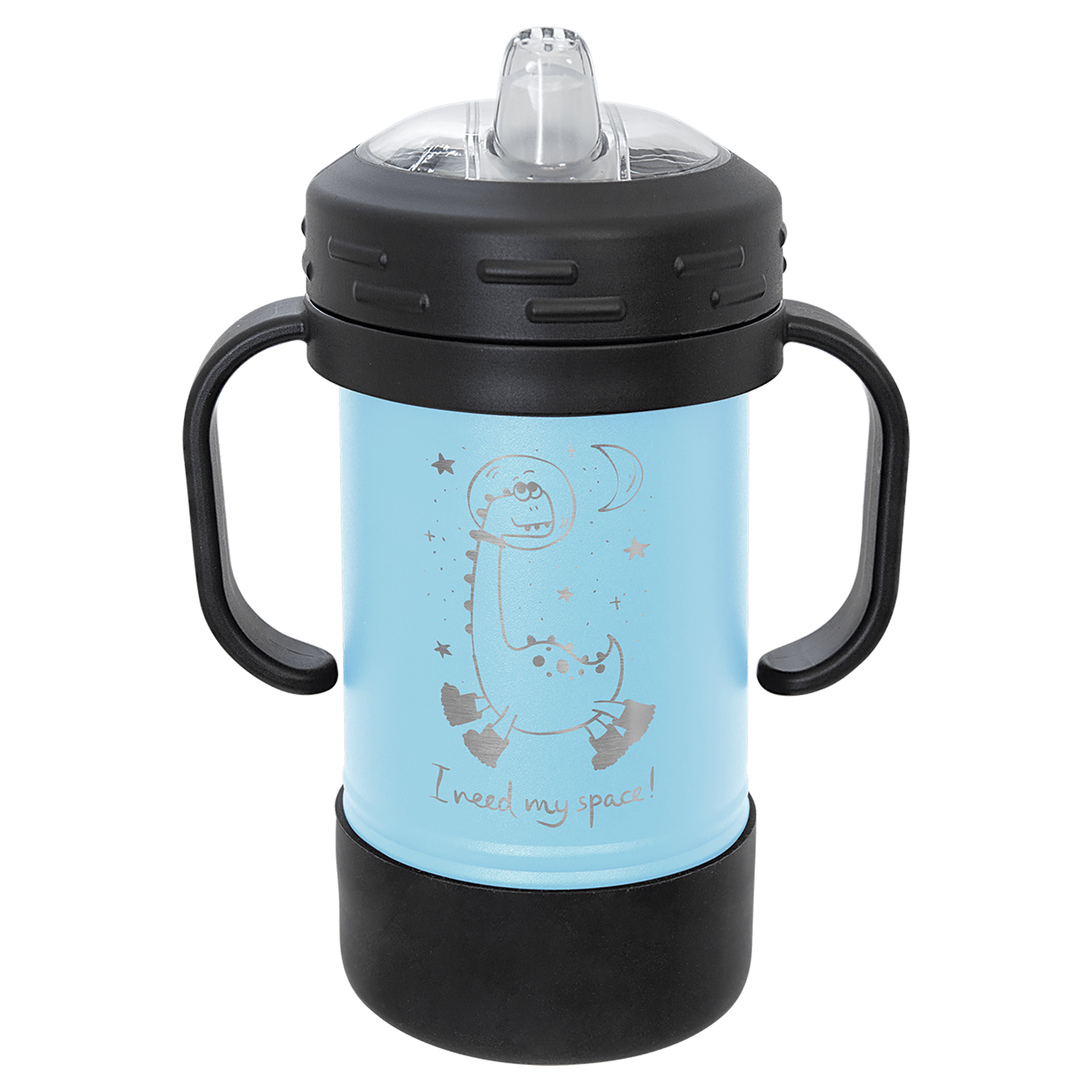 10 oz. Light Blue Powder-Coated Kids' Sippy Cup