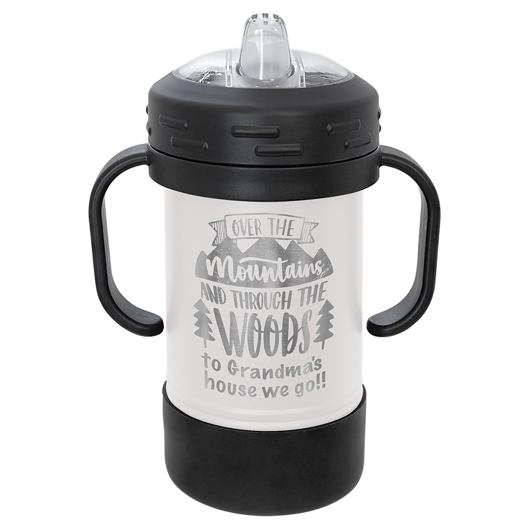 10 oz. White Powder-Coated Kids' Sippy Cup