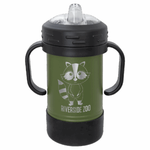 10 oz. Olive Green Powder-Coated Kids' Sippy Cup