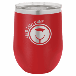 12 oz. Red Stainless Steel Stemless Wine Glass