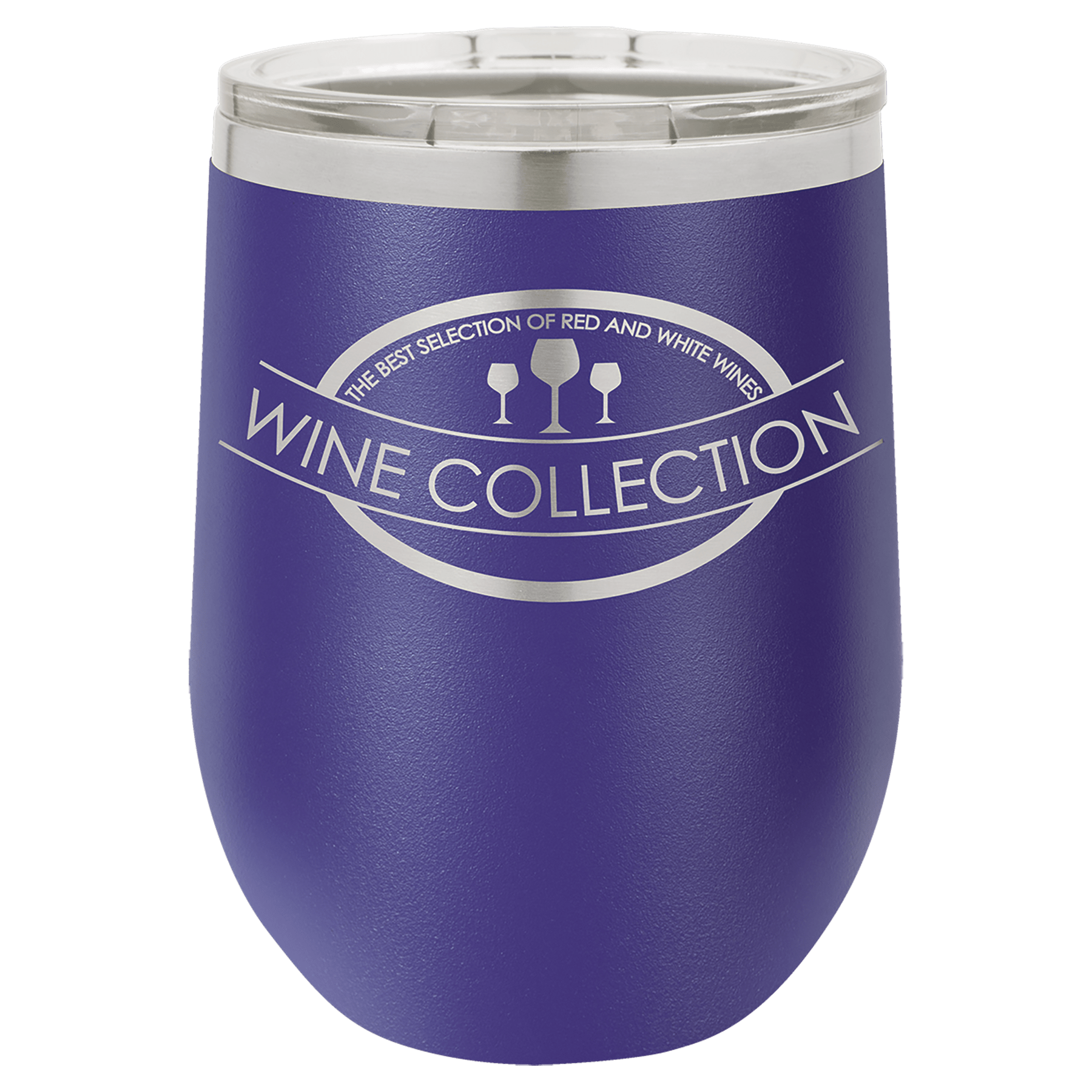 12 oz. Purple Stainless Steel Stemless Wine Glass