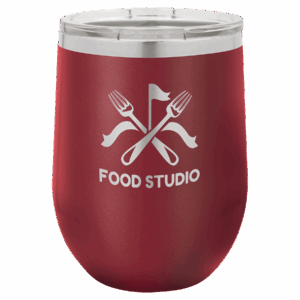 12 oz. Maroon Stainless Steel Stemless Wine Glass