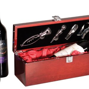 Single Piano-Finish Rosewood Wine Box