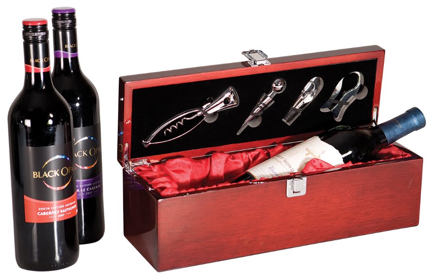 Single Piano-Finish Rosewood Wine Box