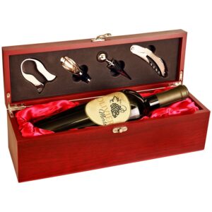 Rosewood Single Wine Box with Tools