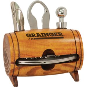 Barrel-Style 4-Piece Wine Tool Set